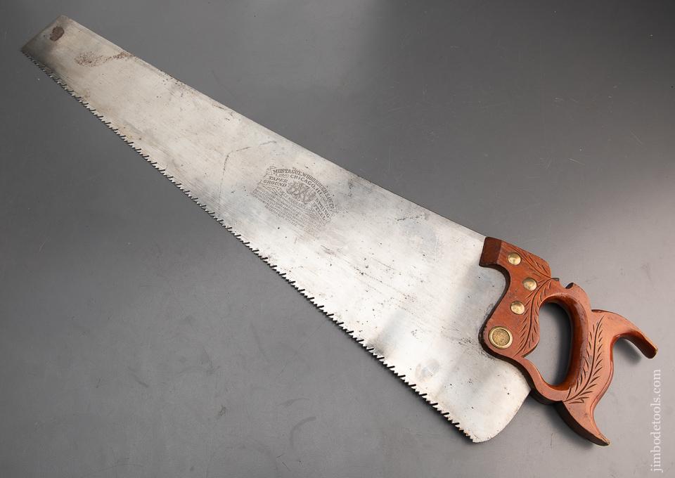 RARE & Mint! MONTAGUE, WOODROUGH SAW CO Spring Steel Double Duty Patented 1888 Hand Saw - EXCELSIOR 96154