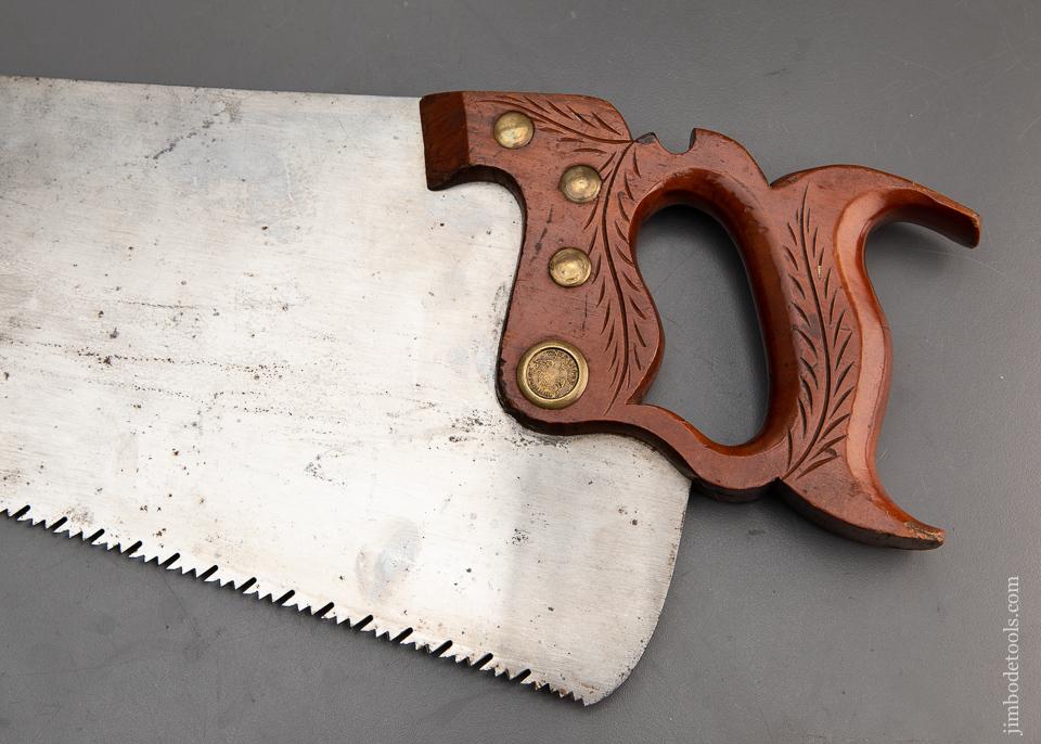 RARE & Mint! MONTAGUE, WOODROUGH SAW CO Spring Steel Double Duty Patented 1888 Hand Saw - EXCELSIOR 96154