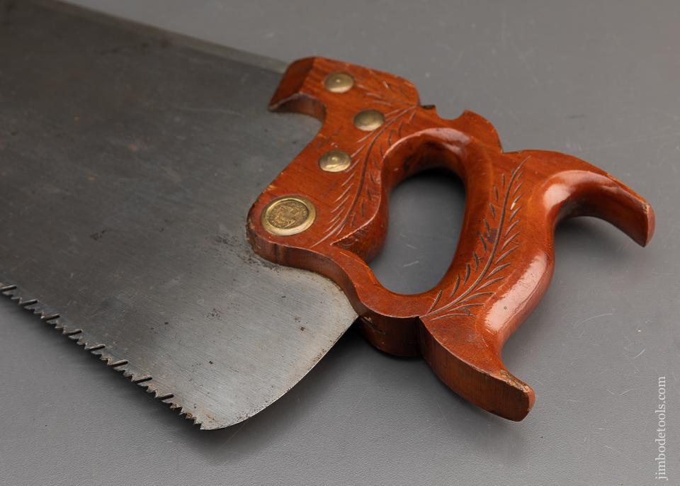 RARE & Mint! MONTAGUE, WOODROUGH SAW CO Spring Steel Double Duty Patented 1888 Hand Saw - EXCELSIOR 96154