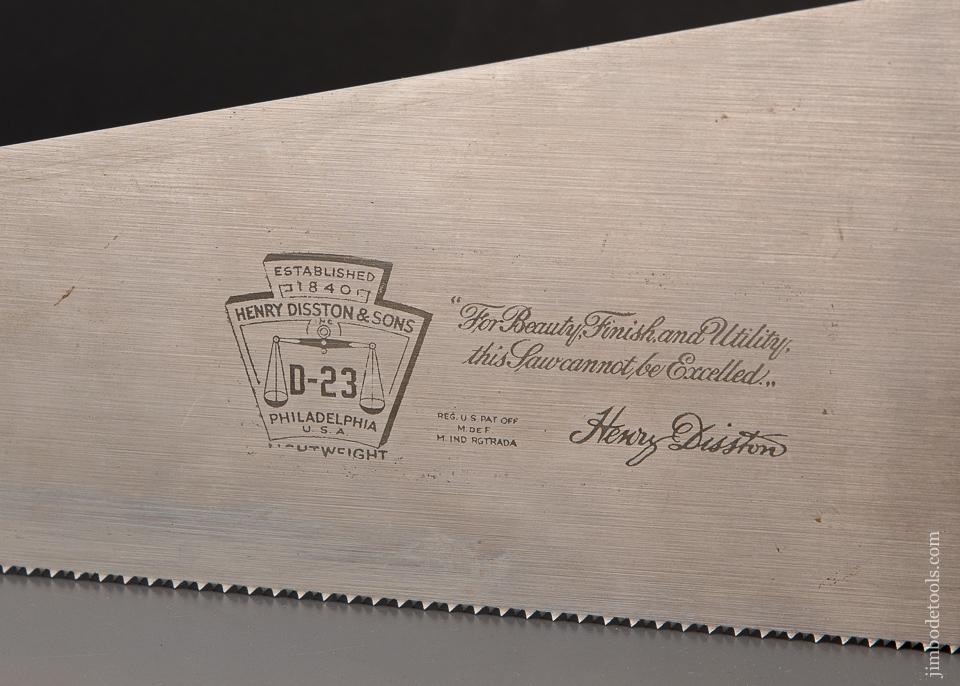 Dead Mint! DISSTON D-23 Panel Saw - EXCALIBUR 107