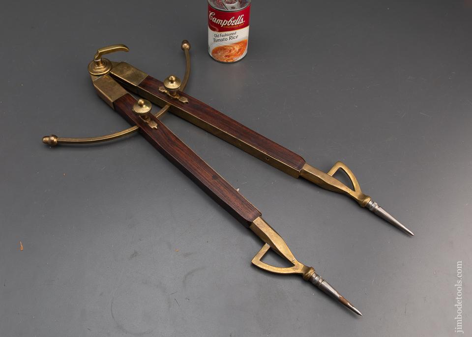 Amazing Rosewood & Brass Twenty inch Dividers - EXCALIBUR 122