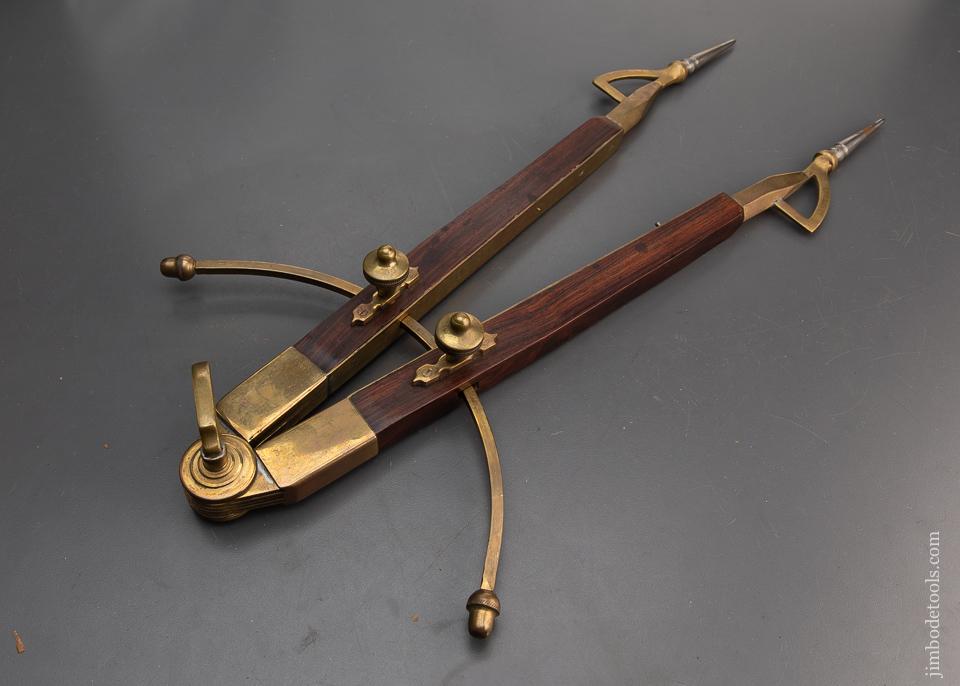 Amazing Rosewood & Brass Twenty inch Dividers - EXCALIBUR 122