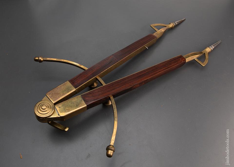 Amazing Rosewood & Brass Twenty inch Dividers - EXCALIBUR 122