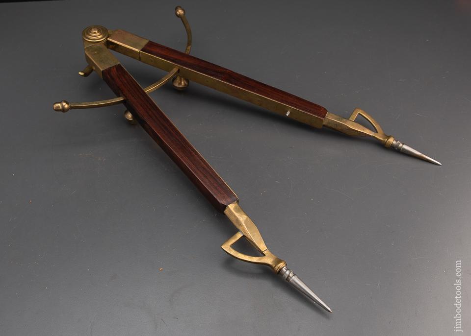 Amazing Rosewood & Brass Twenty inch Dividers - EXCALIBUR 122