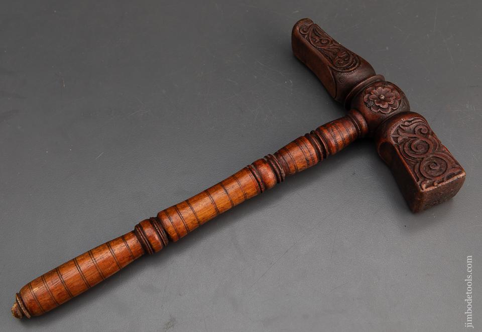 Stunning Ornately Carved Wooden mallet - Excalibur 124