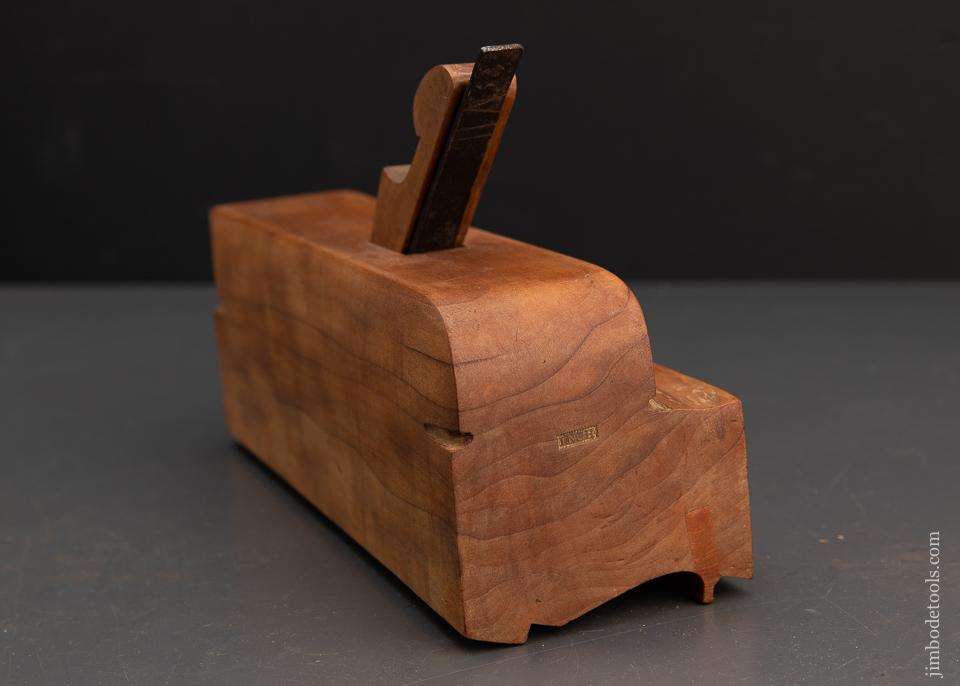 Phenomenal Applewood 3 3/8 inch wide Complex Moulding Plane Great Mark T.J. MMASTER - EXCELSIOR 96183