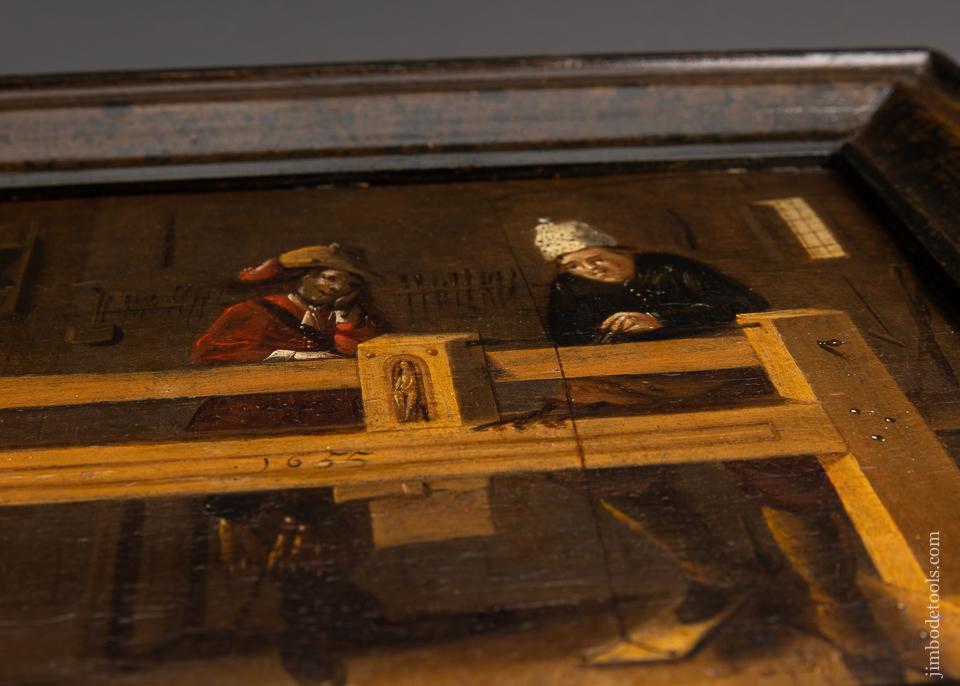 Unprecedented! 17th Century Oil Painting of a Wood turner's Workshop and Lathe DATED 1655 - EXCELSIOR 94184