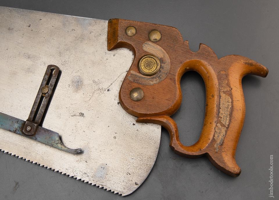 Near Mint! DISSTON Depth Gauge Saw No. 7 with Original Handle Labels - EXCALIBUR 101