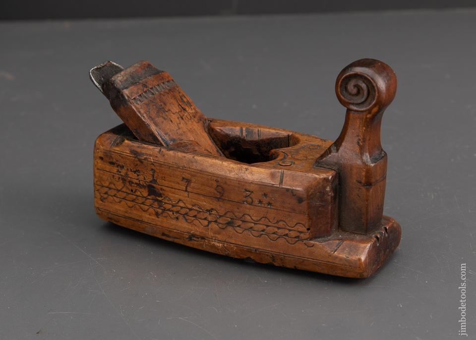 1793 Dated Dutch Carved Plane - EXCALIBUR 14
