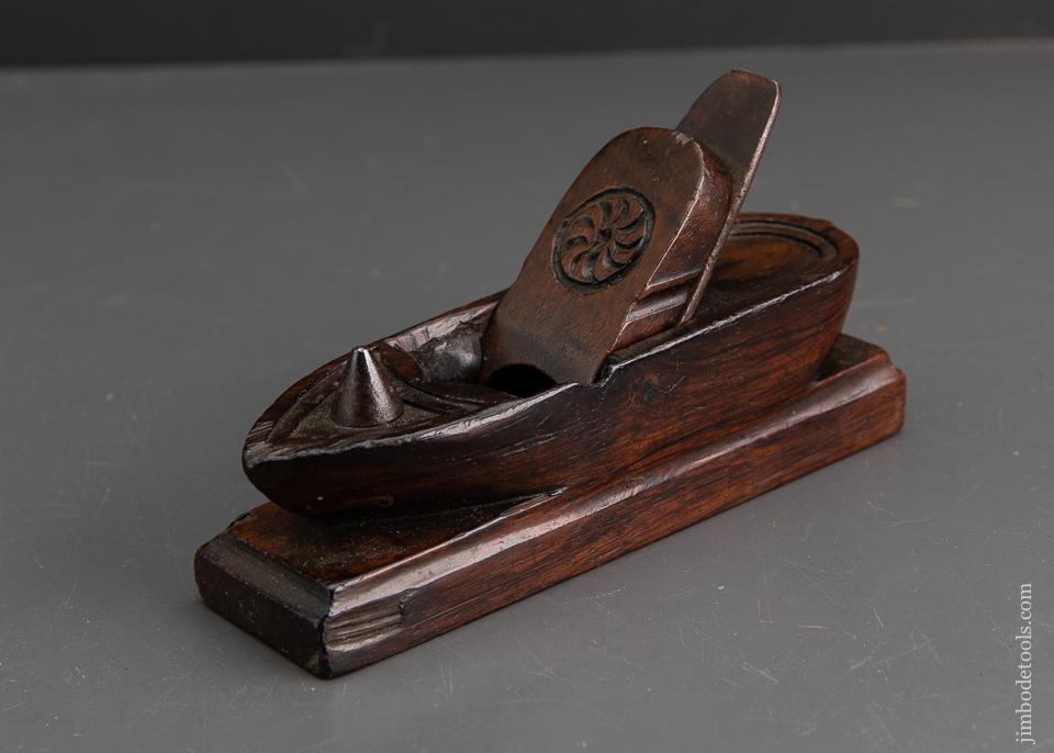 Rosewood Dutch 18th Century Figural Boat-Shaped Smooth Plane - EXCALIBUR 15
