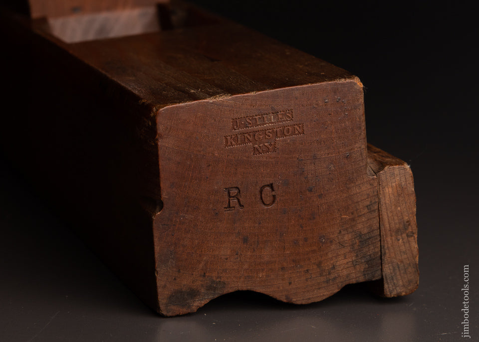 Remarkable J. STILES Kingston, N.Y. 17 Inch Crown Moulding Plane - EXCELSIOR 103512