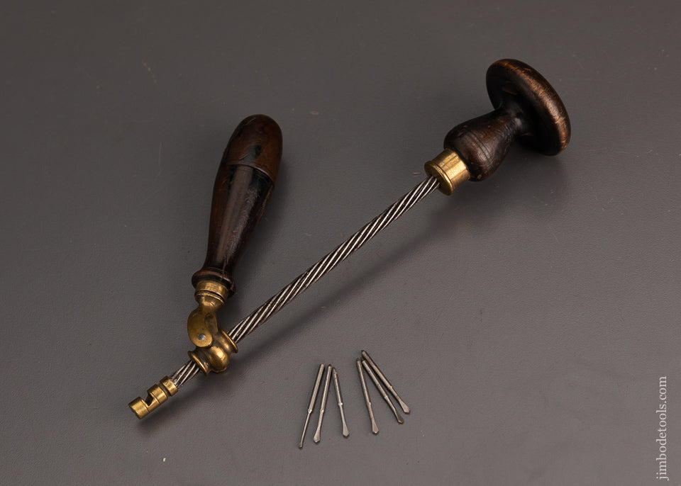 HOLTZAPFFEL Type Archimedean Drill with 6 Bits in Handle - 102978