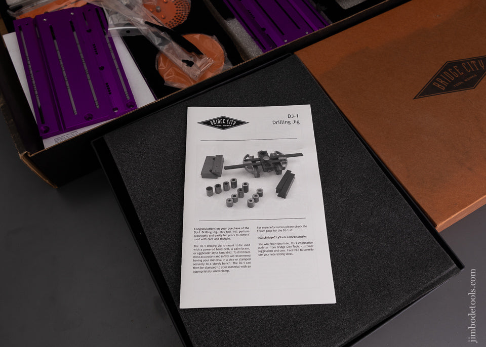 BRIDGE CITY TOOL WORKS No. DJ-1 Drilling Jig Universal Jaw Kit with Extension Plates in Box - 103456