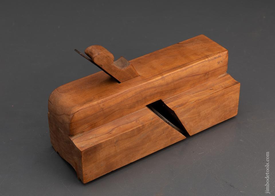 Phenomenal Applewood 3 3/8 inch wide Complex Moulding Plane Great Mark T.J. MMASTER - EXCELSIOR 96183