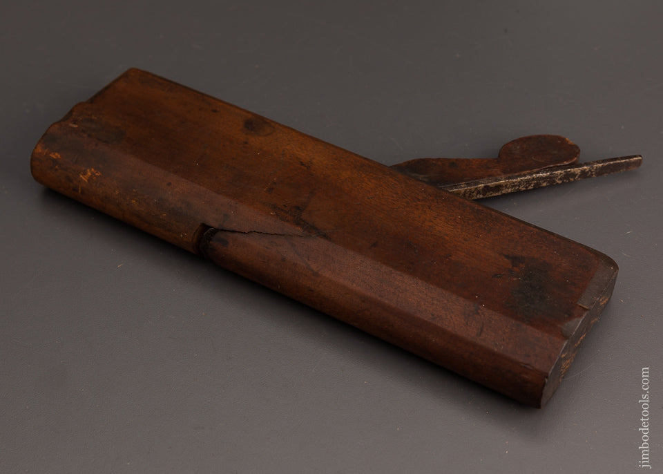 9 3/4 inch 18th Century Yellow Birch 3/4 inch Round Molding Plane by B:DEAN. - EXCELSIOR 100291