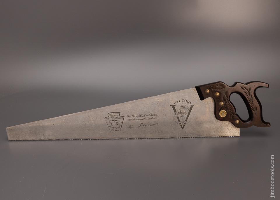 DISSTON D-15 Rosewood Handle VICTORY Hand Saw Mint Unused - EXCELSIOR 100322
