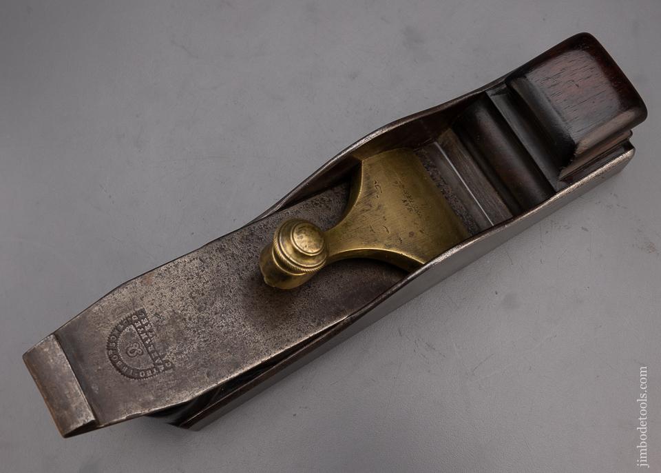 Stunning Early Screw-sided SPIERS IMPROVED PATTERN Dovetailed Miter Plane - EXCELSIOR 100657