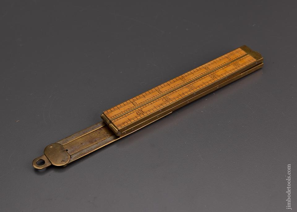Rare STANLEY No. 54 Boxwood Rule with COWGILL’S PATENT Bevel Attachment - EXCELSIOR 101232