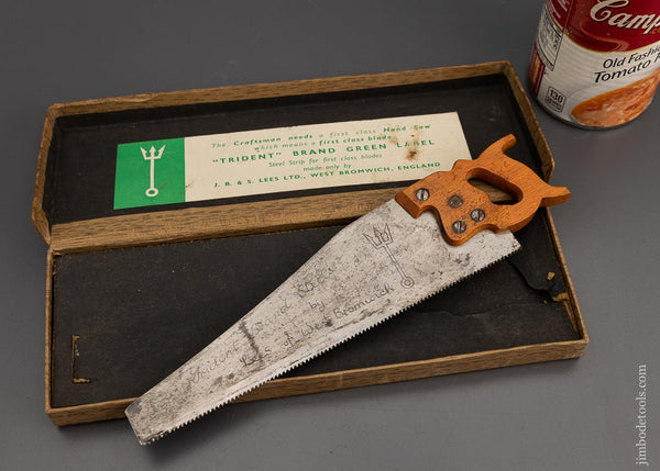 Fabulous Miniature Salesman’s Sample Hand Saw Mint in Box “TRIDENT” - EXCELSIOR 101673