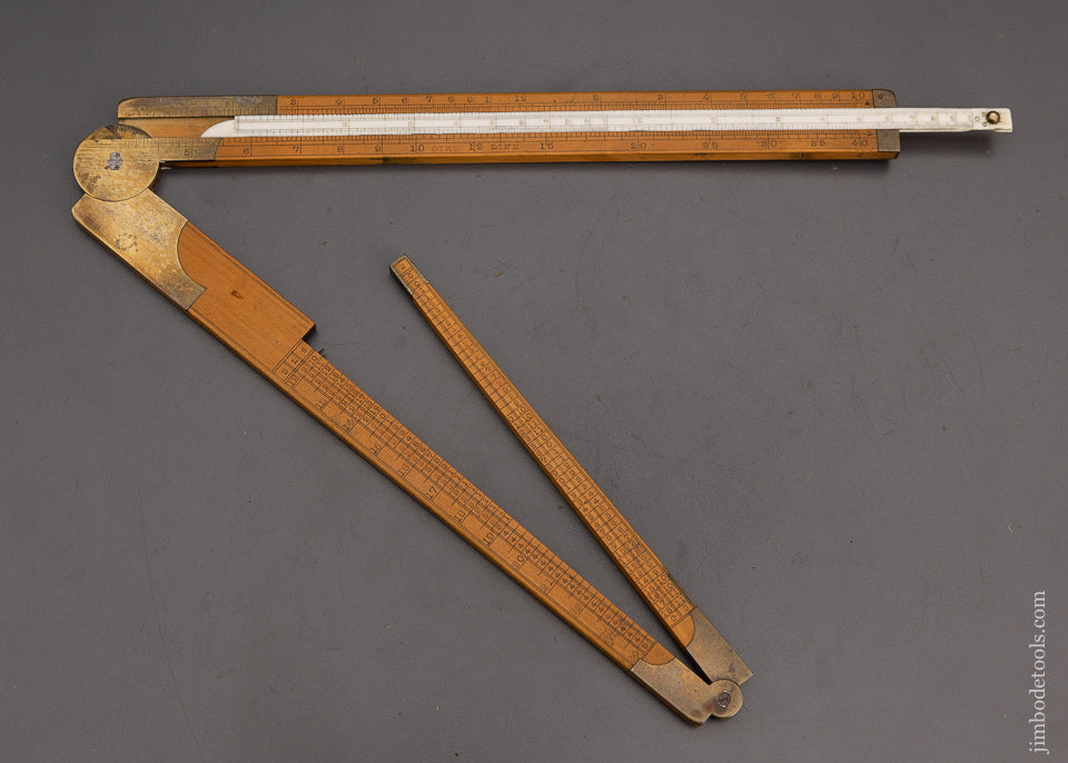 Fine RABONE 3 Fold Timber Rule with Slide & Scales - EXCELSIOR 101778