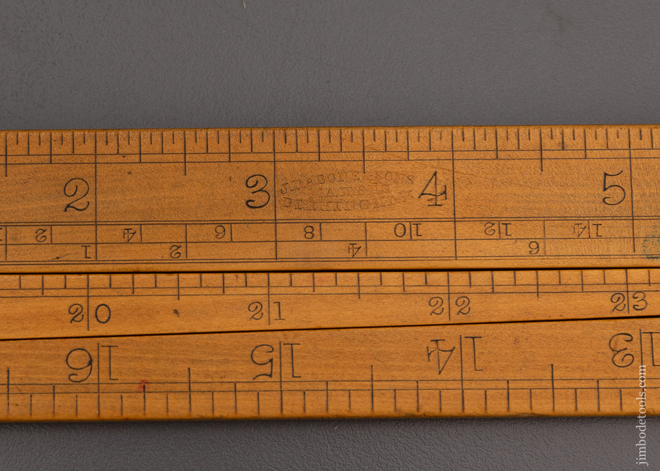 Fine RABONE 3 Fold Timber Rule with Slide & Scales - EXCELSIOR 101778