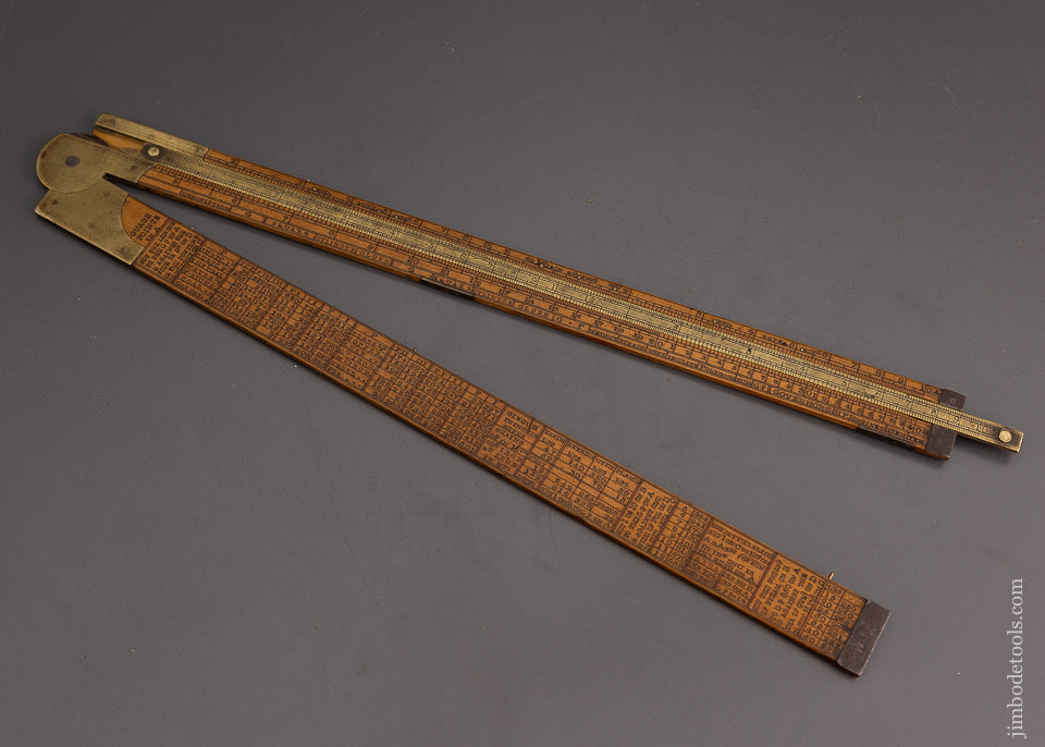Dated 1845 Boxwood Engineer’s Slide Rule by T. ASTON 1818-97 - EXCELSIOR 101792