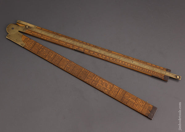 Dated 1845 Boxwood Engineer’s Slide Rule by T. ASTON 1818-97 - EXCELSIOR 101792