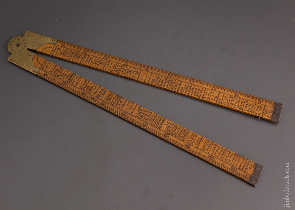 Dated 1845 Boxwood Engineer’s Slide Rule by T. ASTON 1818-97 - EXCELSIOR 101792