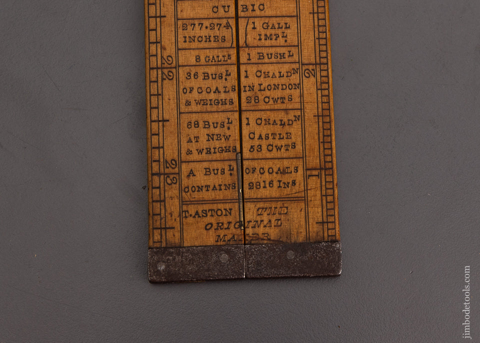 Dated 1845 Boxwood Engineer’s Slide Rule by T. ASTON 1818-97 - EXCELSIOR 101792
