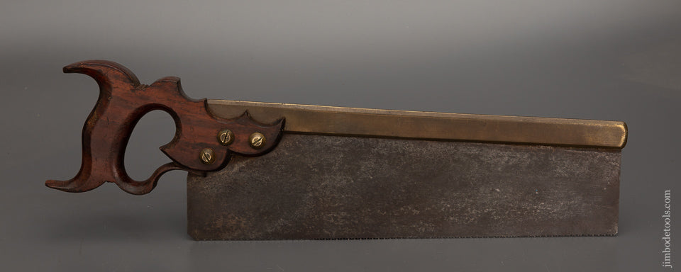 Killer W. CRESSON PHILADA. 14 Inch Triple Cove Brass Back Tenon Saw - EXCELSIOR 101830