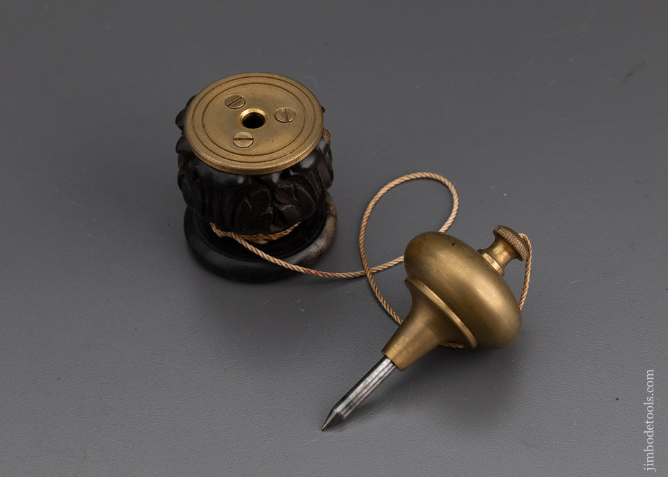 Elegant Plumb Bob with Ornately Carved Stand - EXCELSIOR 102253