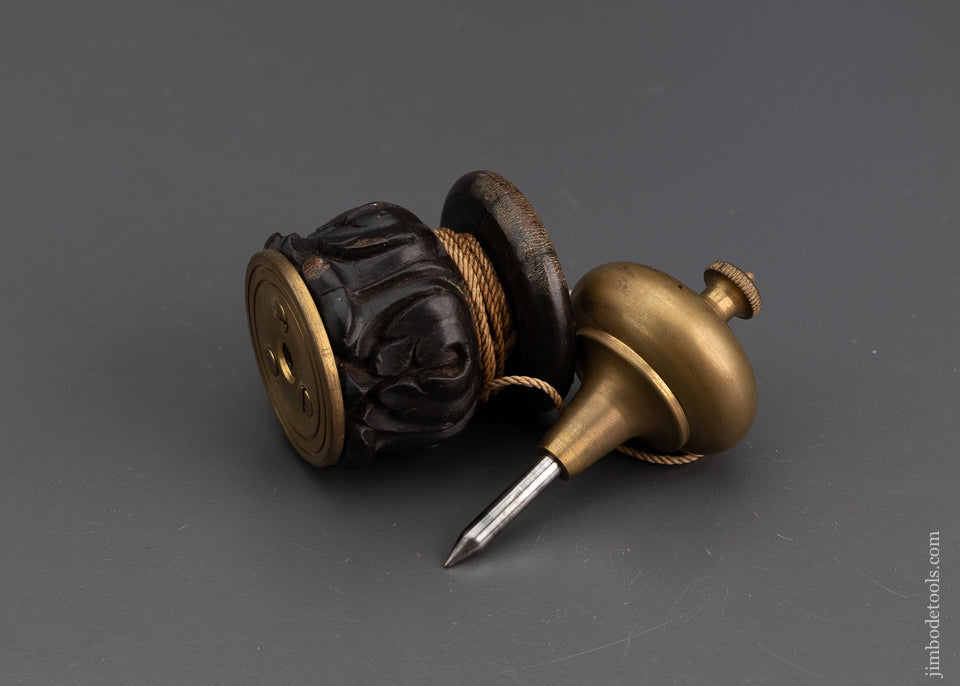 Elegant Plumb Bob with Ornately Carved Stand - EXCELSIOR 102253