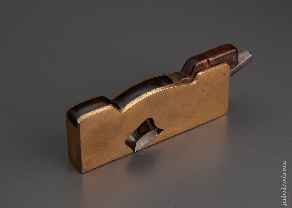 Rare & Fine POPPING NYC Gunmetal Shoulder Rabbet Plane with Rosewood Infill - EXCELSIOR 102259