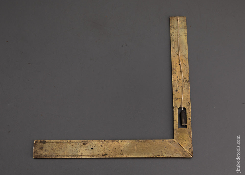 RARE CHAZAL PARIS 18th Century Level & Square with Plumb Bob - EXCELSIOR 102361