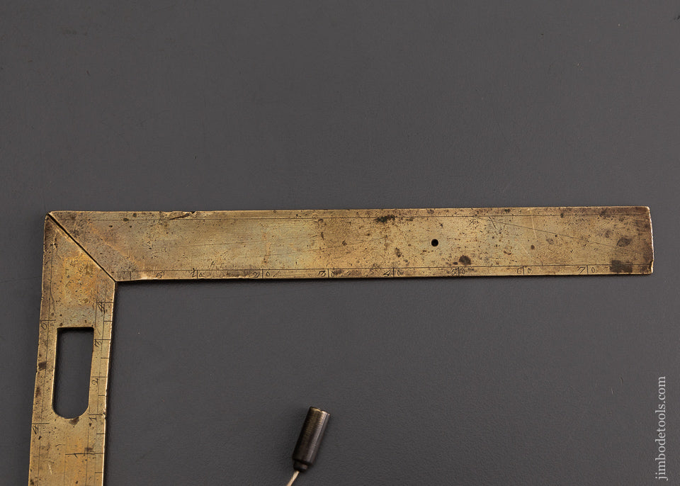 RARE CHAZAL PARIS 18th Century Level & Square with Plumb Bob - EXCELSIOR 102361