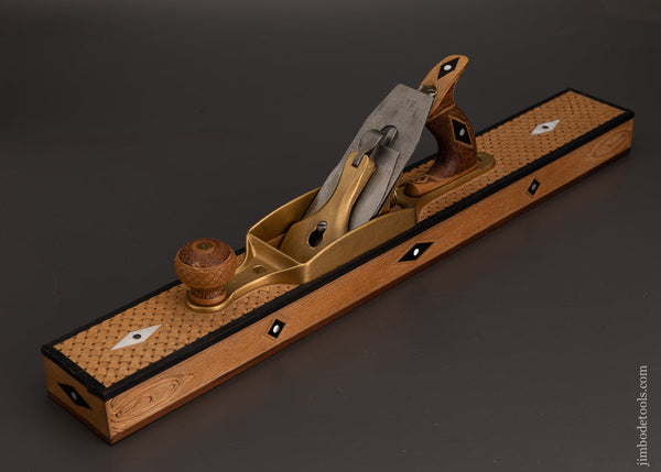 Amazing Carved & Inlaid SIEGLEY 24 Inch Jointer Plane - EXCELSIOR 103031