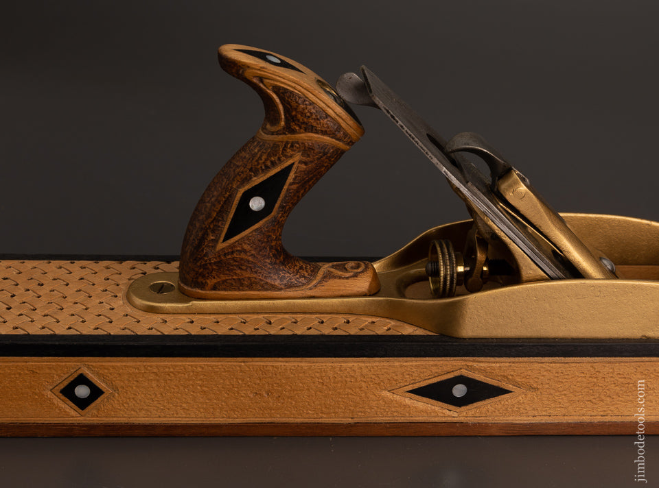 Amazing Carved & Inlaid SIEGLEY 24 Inch Jointer Plane - EXCELSIOR 103031