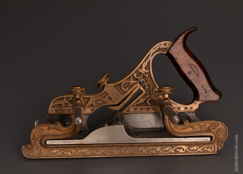 Stunning STANLEY MILLERS PATENT No. 42 Gunmetal Plow Plane Type 2 - EXCELSIOR 103105