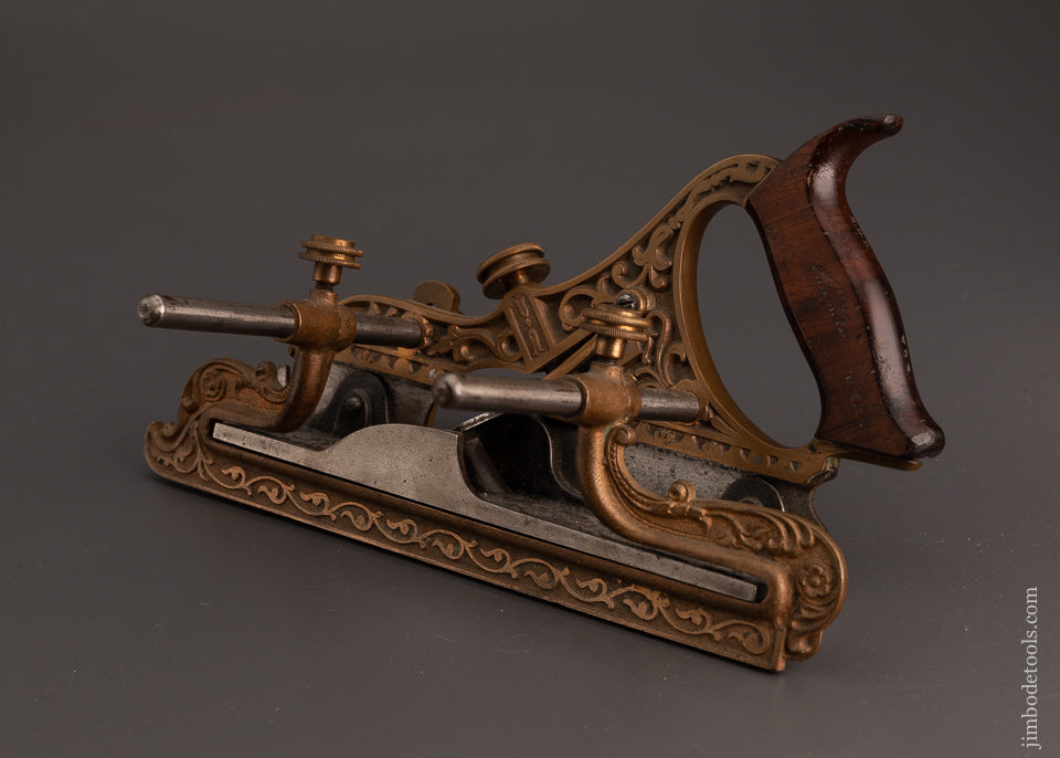 Stunning STANLEY MILLERS PATENT No. 42 Gunmetal Plow Plane Type 2 - EXCELSIOR 103105