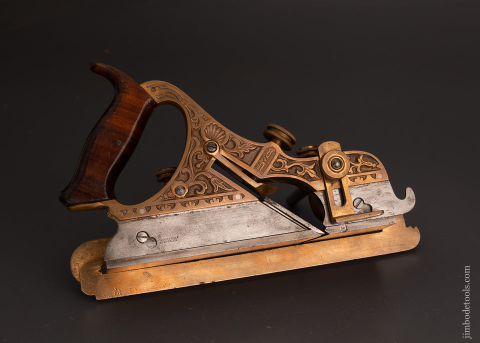 Stunning STANLEY MILLERS PATENT No. 42 Gunmetal Plow Plane Type 2 - EXCELSIOR 103105