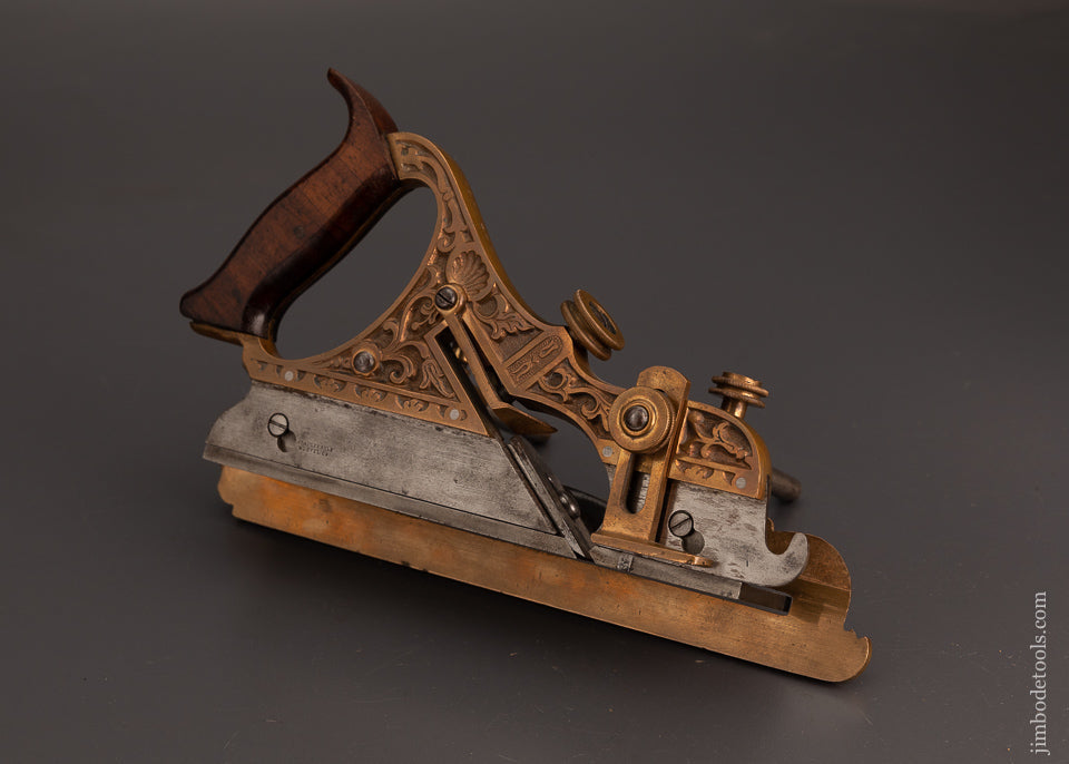 Stunning STANLEY MILLERS PATENT No. 42 Gunmetal Plow Plane Type 2 - EXCELSIOR 103105
