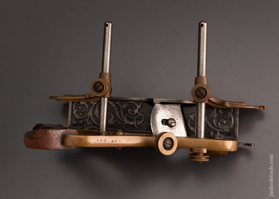 Stunning STANLEY MILLERS PATENT No. 42 Gunmetal Plow Plane Type 2 - EXCELSIOR 103105