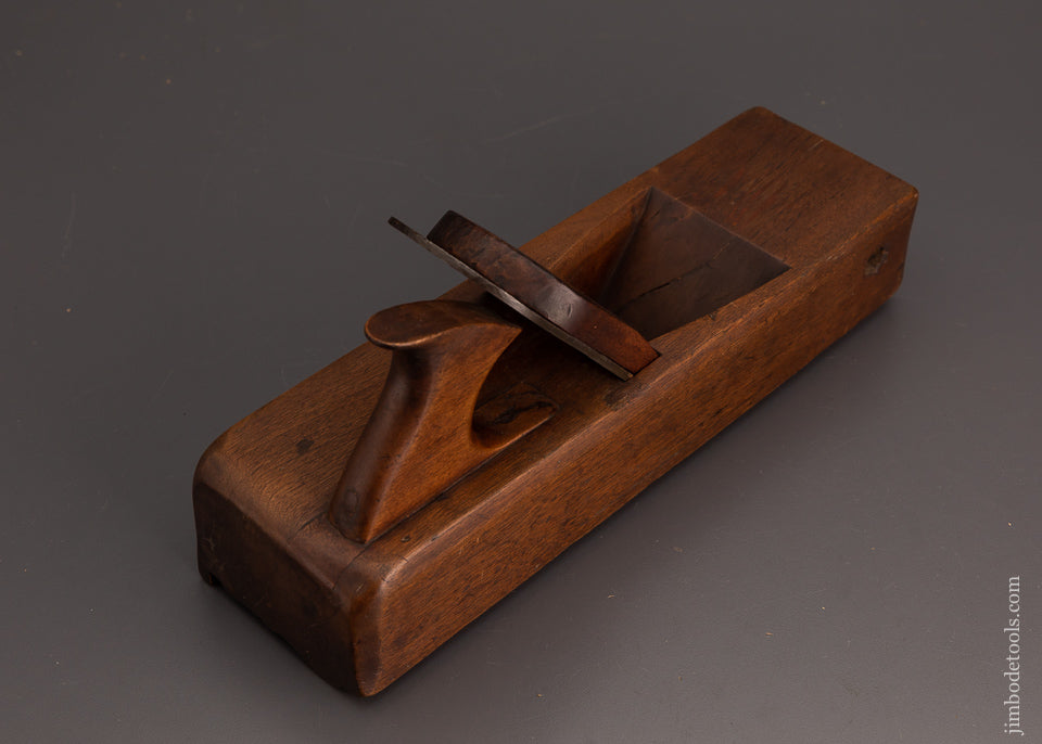 Exquisite “I. NICHOLSON LIVING IN WRENTHAM” Yellow Birch Crown Moulding Plane - EXCELSIOR 103111