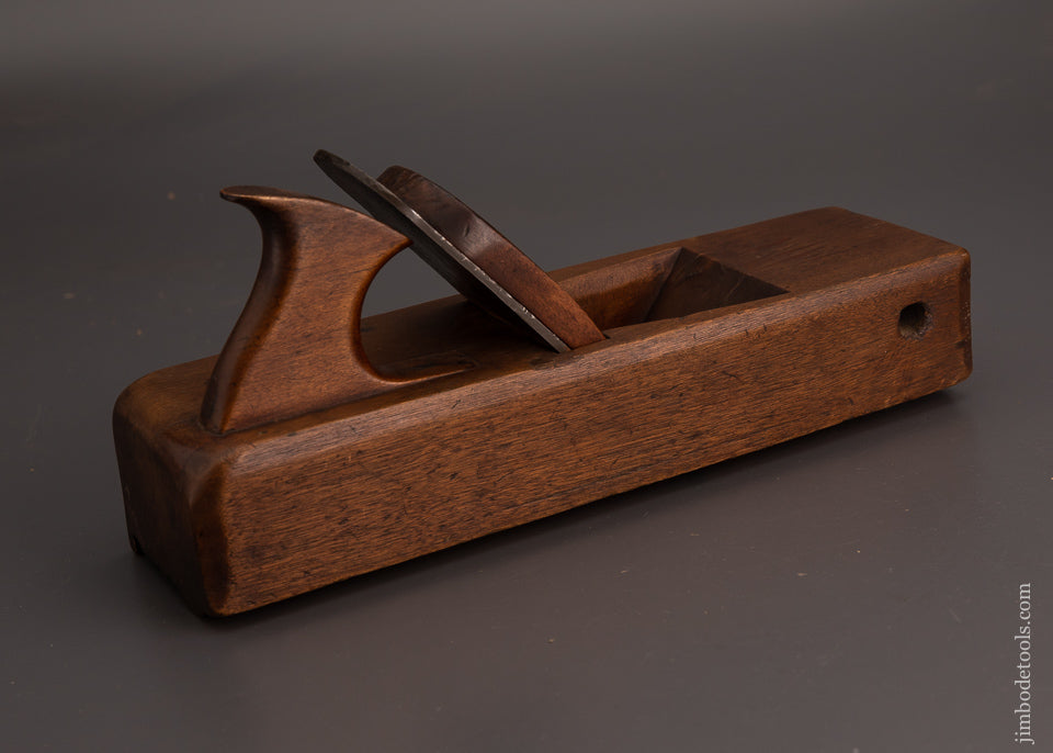 Exquisite “I. NICHOLSON LIVING IN WRENTHAM” Yellow Birch Crown Moulding Plane - EXCELSIOR 103111