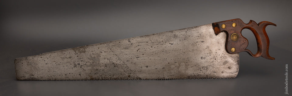 Rare DISSTON No. 8 Rip Hand Saw ca. 1876-87 Extra Fine Just Sharpened by Tom Law - EXCELSIOR 103467