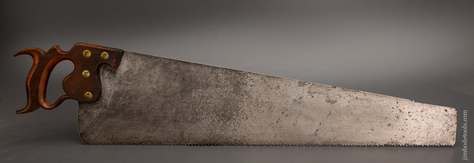 Rare DISSTON No. 8 Rip Hand Saw ca. 1876-87 Extra Fine Just Sharpened by Tom Law - EXCELSIOR 103467