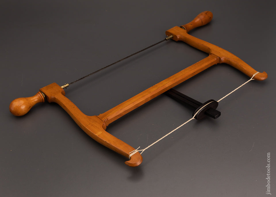 Spectacular Boxwood & Ebony English Bow Saw - EXCELSIOR 103588