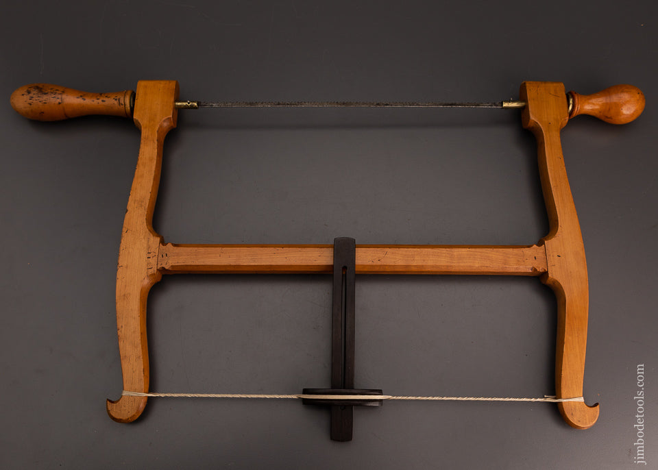 Spectacular Boxwood & Ebony English Bow Saw - EXCELSIOR 103588