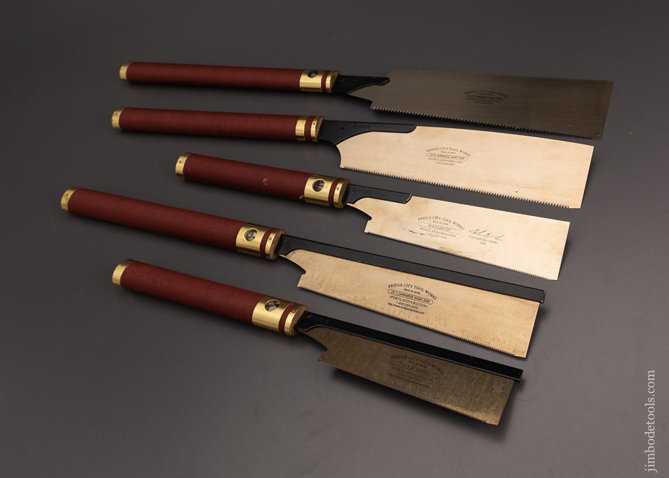 Near Mint Limited Edition Set of 5 BRIDGE CITY TOOL WORKS Japanese Saws - EXCELSIOR 103597