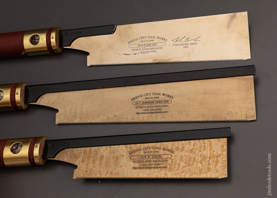 Near Mint Limited Edition Set of 5 BRIDGE CITY TOOL WORKS Japanese Saws - EXCELSIOR 103597